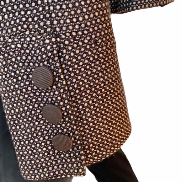 Armani Collezioni Antinea SRL Virgin Wool Stand Up Collar Peplum Tweed Jacket 14 - Picture 6 of 13